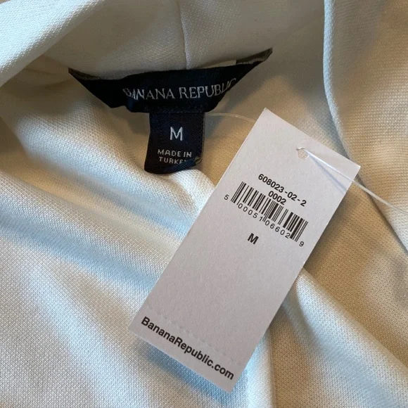 Banana Republic NWT Cream Wrap Effect Blouse Women Size M - Picture 4 of 9